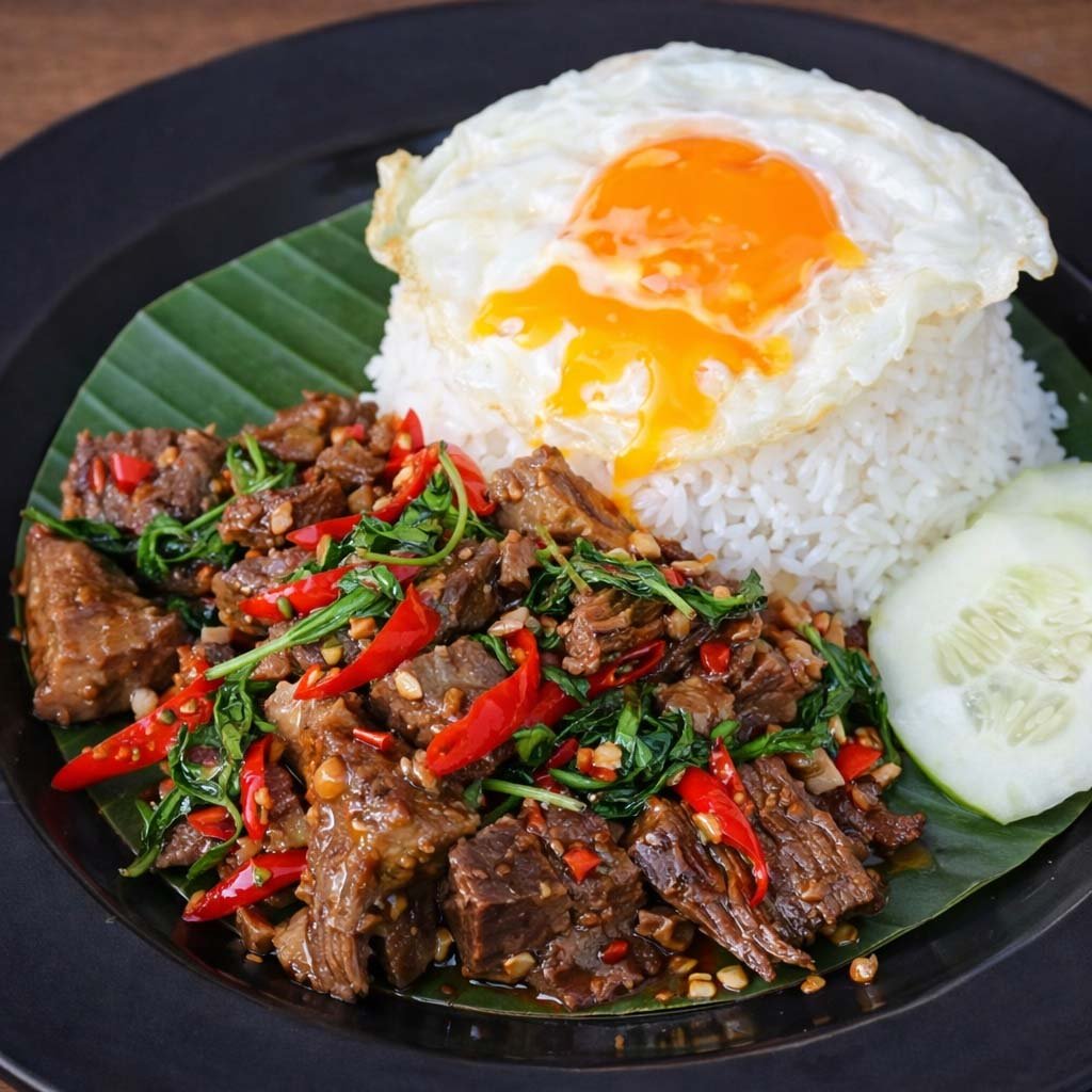 ผัดกะเพราเนื้อ