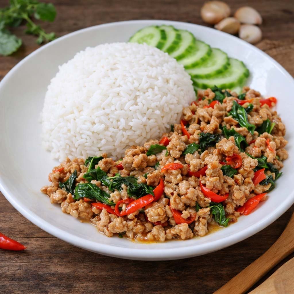 ผัดกะเพราหมูสับ